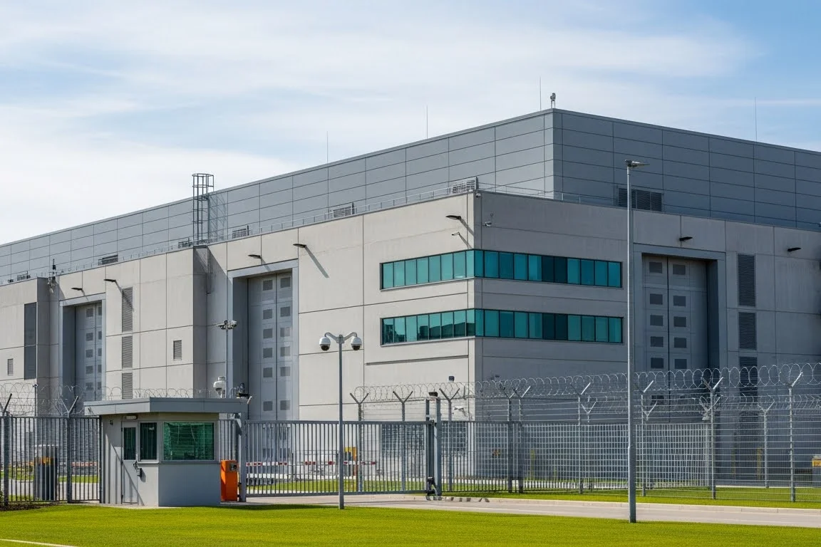 Exterior of a datacenter facility